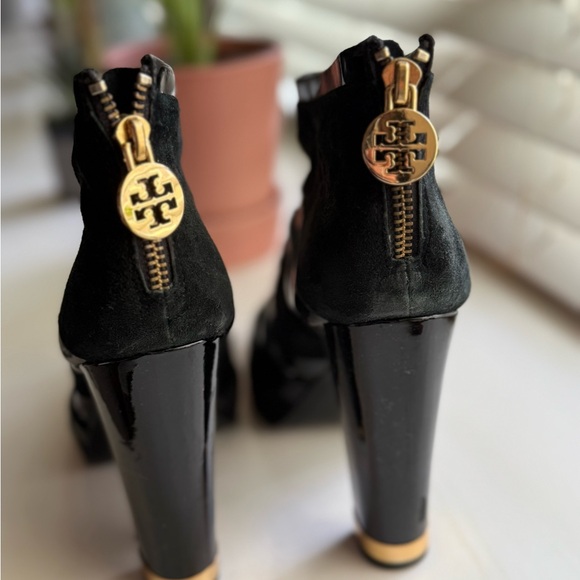 Tory Burch Black High Heel Ankle Boots - Picture 3 of 5